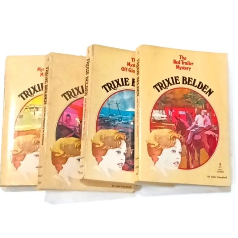 Vtge Set of 4 Paperbacks 2, 5, 6,15 Trixie Belden by Julie Campbell Golden Press
